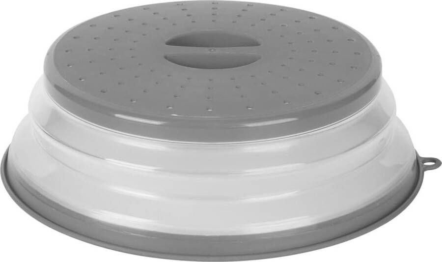 Magnetronafdekking 26 cm siliconen deksel afdekhoes voor magnetron magnetronhoes voor alle gangbare magnetrons (grijs)