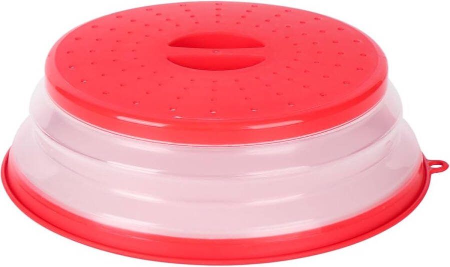 Magnetronafdekking 26 cm siliconen dekselafdekking voor alle standaard magnetrons (rood)