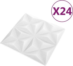 Maison Exclusive 24 st Wandpanelen 3D 6 m² 50x50 cm origamiwit