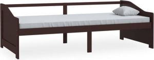 Maison Exclusive Bedbank 3-zits massief grenenhout donkerbruin 90x200 cm