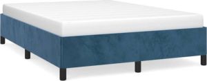 Maison Exclusive Bedframe fluweel donkerblauw 140x190 cm
