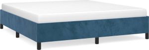 Maison Exclusive Bedframe fluweel donkerblauw 180x200 cm