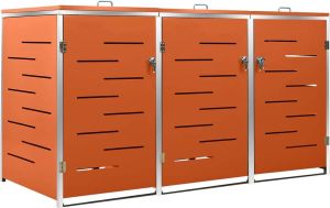 Maison Exclusive Containerberging driedubbel 207x77 5x115 cm roestvrij staal