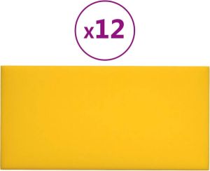 Maison Exclusive Wandpanelen 12 st 0 54 m² 30x15 cm fluweel geel