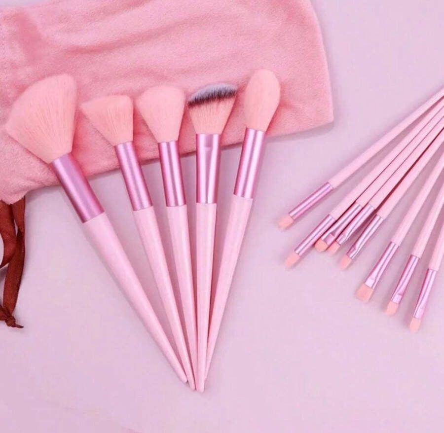 Make up borstels LICHTROZE Kwastenset van 13 stuks Make up Oog make up Gezichts make up Makeup kwasten