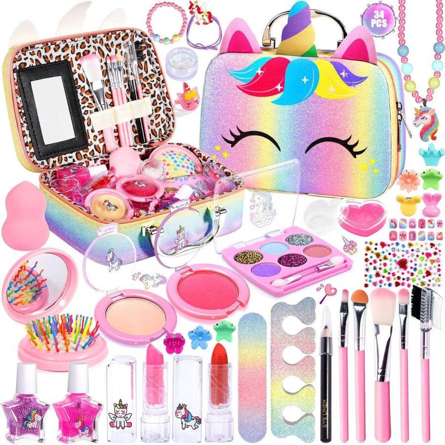 Make Up Koffer Meisjes Make Up Koffer Make Up Set Voor Meisjes Make Up Koffer Kinderen Make Up Meisjes