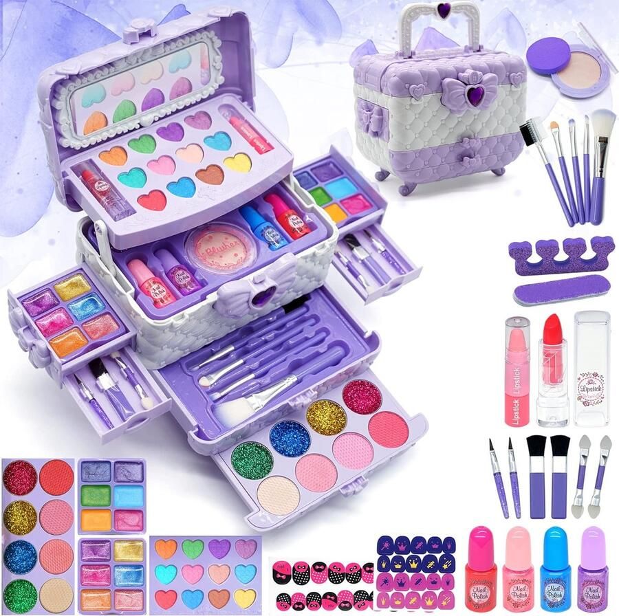 Make Up Koffer Meisjes Make Up Koffer Make Up Set Voor Meisjes Make Up Koffer Kinderen Make Up Meisjes