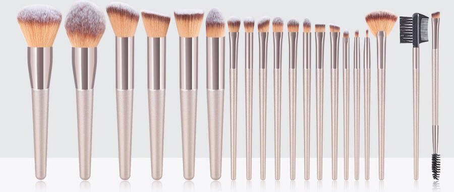 Make up kwasten set – Champagne– 20 delig