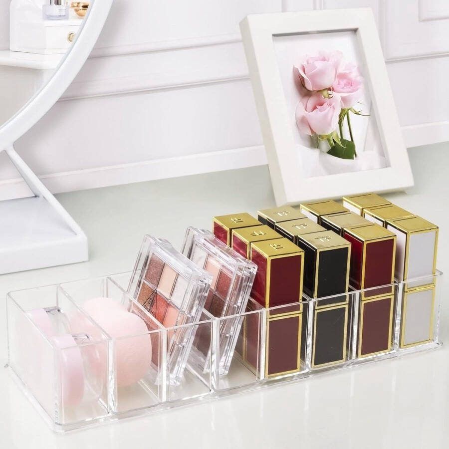 Make-up organizer 8 compartimenten Acryl Cosmetische opslag Sieraden display Lade organizers Dressoir Ijdelheid Badkamer Keuken