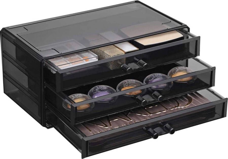 Make-up organizer acryl cosmetische opbergdoos displays lippenstift nagellak kerstcadeau sieraden zwart Make-up organizer