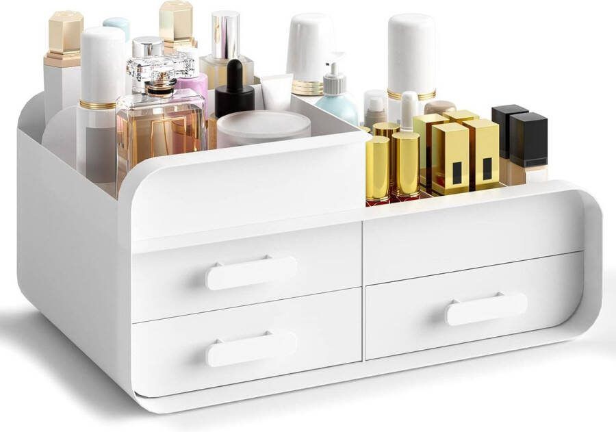 Make-up organizer Cosmetica organizer Make up kwasten houder Organizer Make-up Bureau organizer Kantoorartikelen Pennenbak 9 vakken Wit