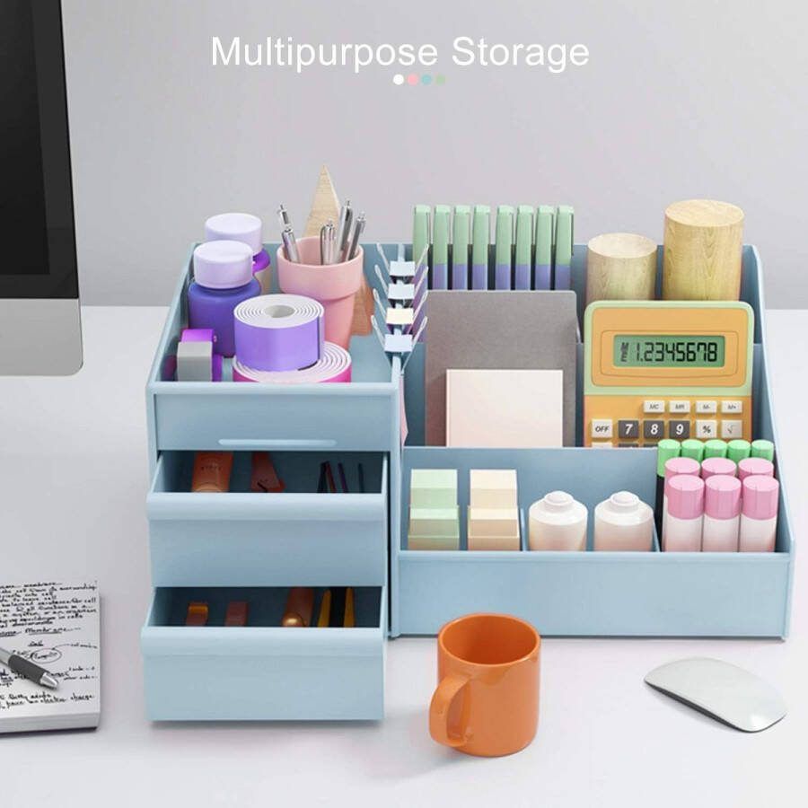 Make-up organizer met laden opbergdoos voor cosmetica make-up voor het opbergen in de badkamer slaapkamer van lippenstift sieraden kunststof voor kantoor
