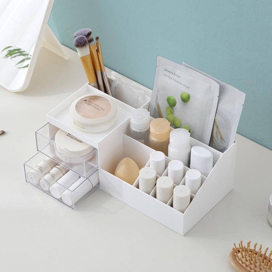 Make-up organizer met schuifladen Skincare Organizer make-up tafel organizer voor slaapkamer badkamer