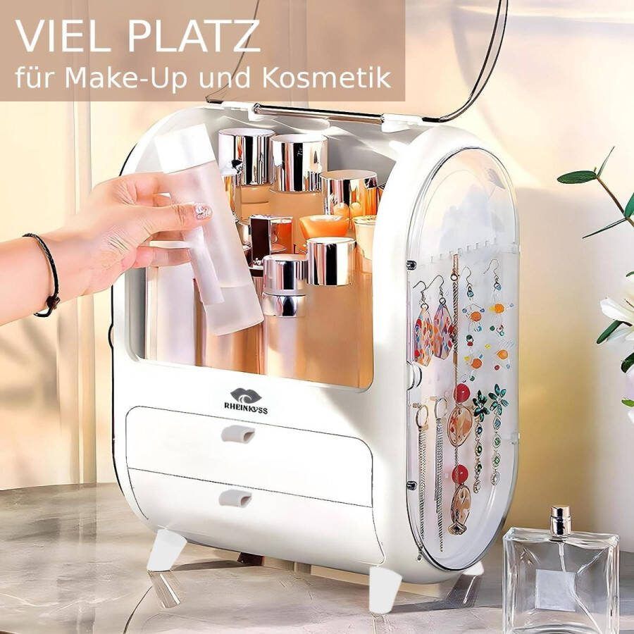 Make-up organizer met schuifladen waterdicht en stofdicht cosmetica-organizer make-uptafel badkamer make-up opslag beauty-accessoires