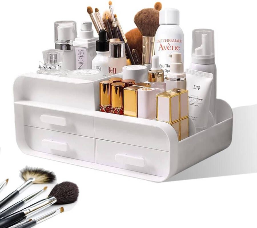 Make-up organizer met shop make-up box voor sieraden lipstick kwast lotions parfums oogschaduw nagellak voor commode slaapkamer badkamer