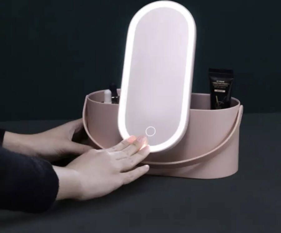 Make up organizer met spiegel led reiskoffer make up spiegel ledspiegel reiskoffer box