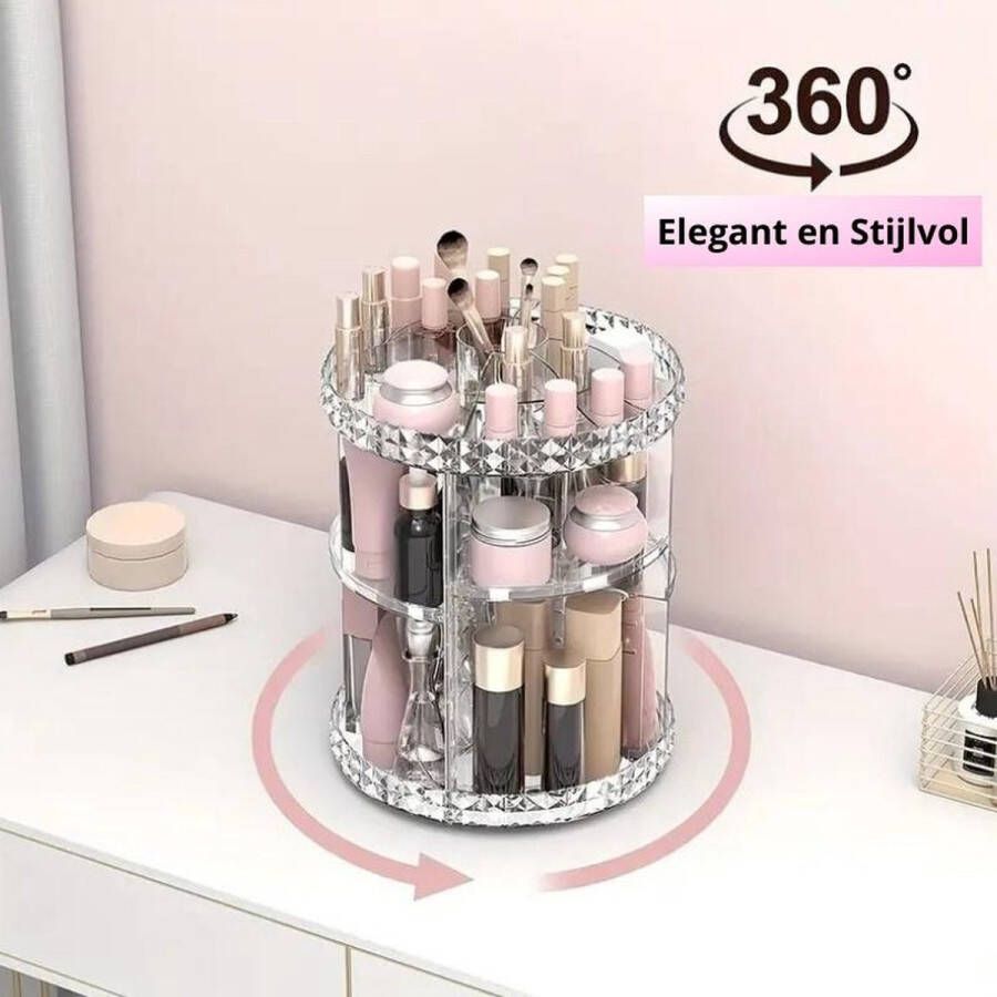 Make up organizer transparant make up organizer draaibaar Makeup organizer parfum organizer make-up organizers ronde make-up organizers make up organizer acryl 1 stuk