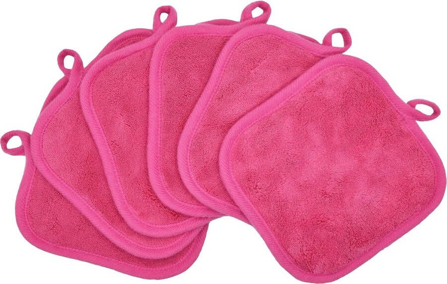 Make-up Remover Doeken voor gezicht oog lippen 7 stuks herbruikbare make-up remover pads zachte microfiber gezichtsreinigingsdoeken 5 x 5 cm
