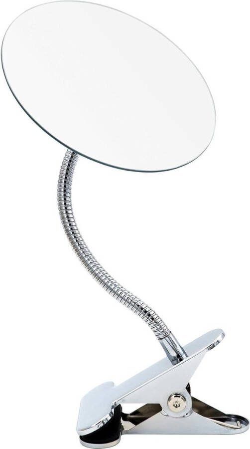 Make-up Spiegel cosmetische spiegel klemspiegel Kasper chroom 5X vergroting flexibel modern functioneel ca. 15x39 cm make-upspiegel verlicht