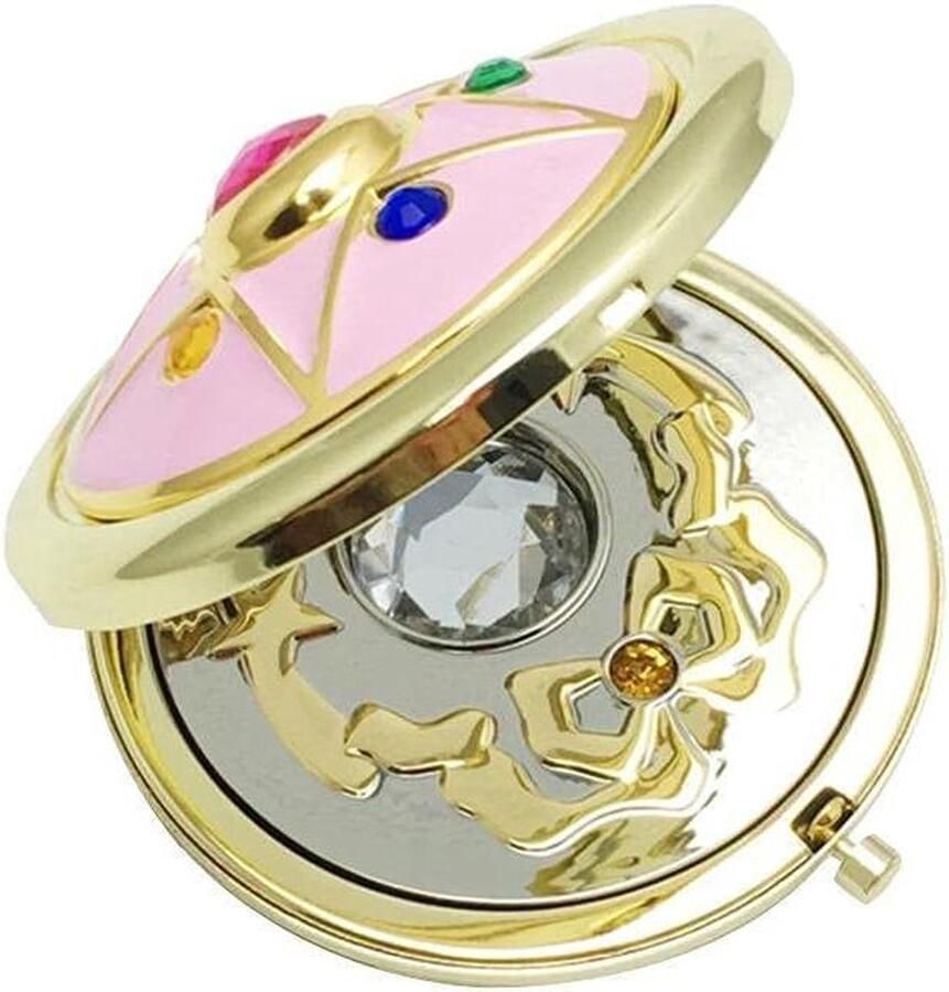 Make-up Spiegel Draagbare Crystal Star Cosmetische Gevouwen Spiegel Dubbele Spiegel Compacte Spiegels Kuashidai Anime Gift