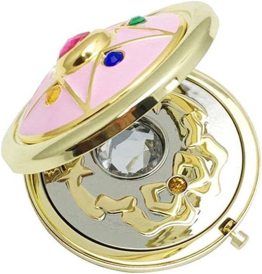 Make-up Spiegel Draagbare Crystal Star Cosmetische Make-up Spiegel Dubbele Spiegel Compacte Spiegels