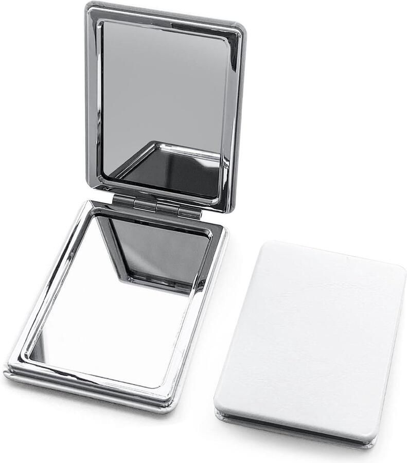 Make-up Spiegel Draagbare Tassen PU 73 mm Compact Opvouwbaar Handtas Reizen Rechthoekig