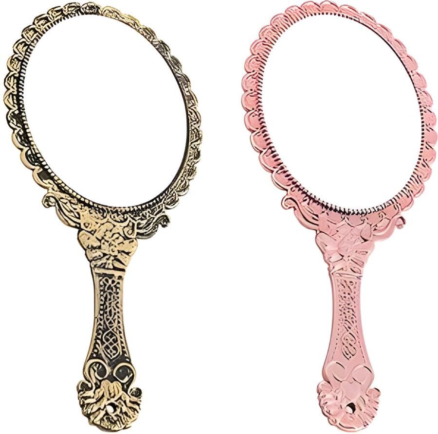 Make Up Spiegel Make Up Mirror Handheld & Lichtgewicht ‎24 x 16 x 0.1 cm Bruin