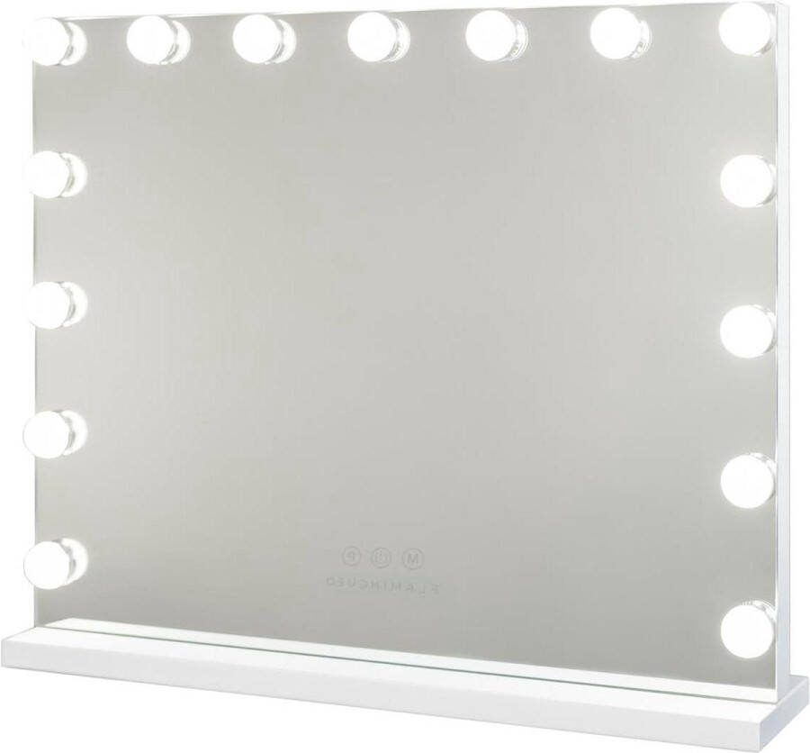 Make-up Spiegel Met Verlichting en 15 LED Vanity Mirror 3 Modi Touch Control Led Spiegel Hollywood Mirror