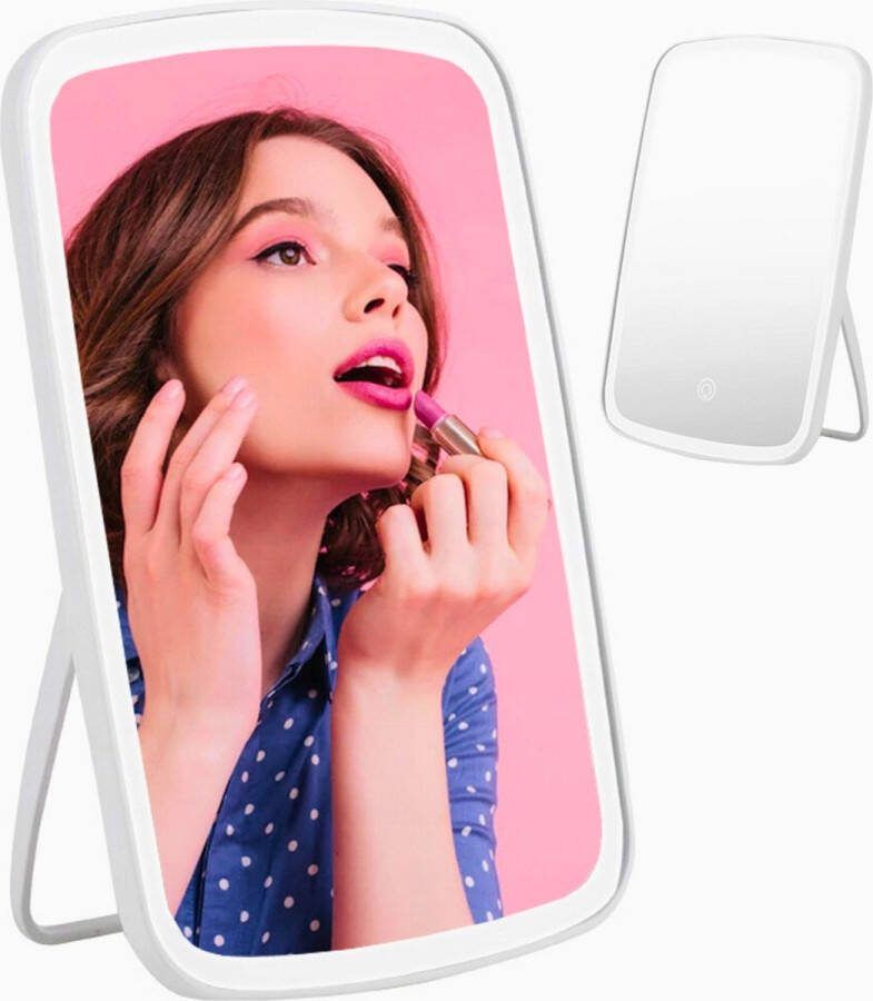Make Up Spiegel Opmaak Spiegel met Led Verlichting Cosmetica Wit
