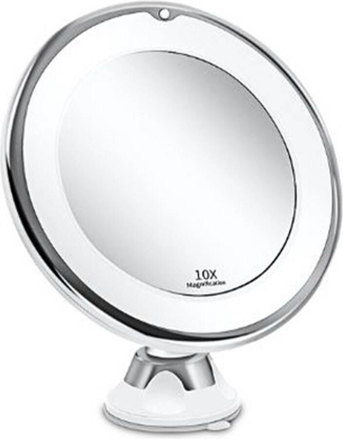 Make up spiegel Vergrootspiegel met zuignap Met LED verlichting 10x vergroting