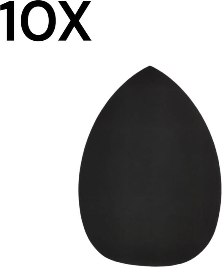 Make-Up sponsje Beauty blender Makeup ei Zwart 10 stuks