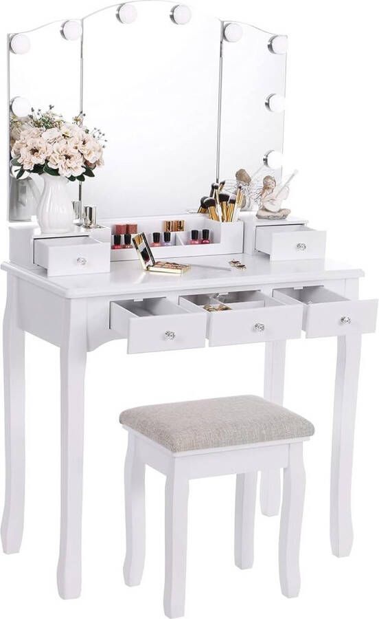 Make-up Tafel Cosmetische Tafel 80 x 40 x 140 cm