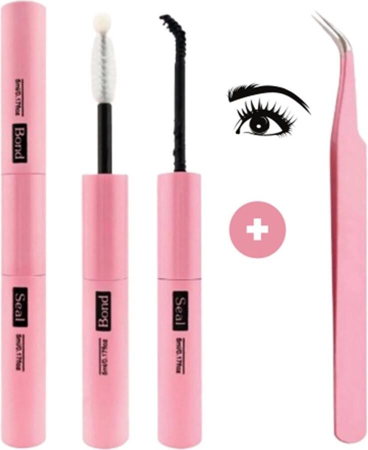 Make-up Wimpers Wimperlijm Wimperlift set Inc Pincet Lift Lashes Oog Make Up Beauty Lash Wimpers Wimperverf Zwart Twofourlife