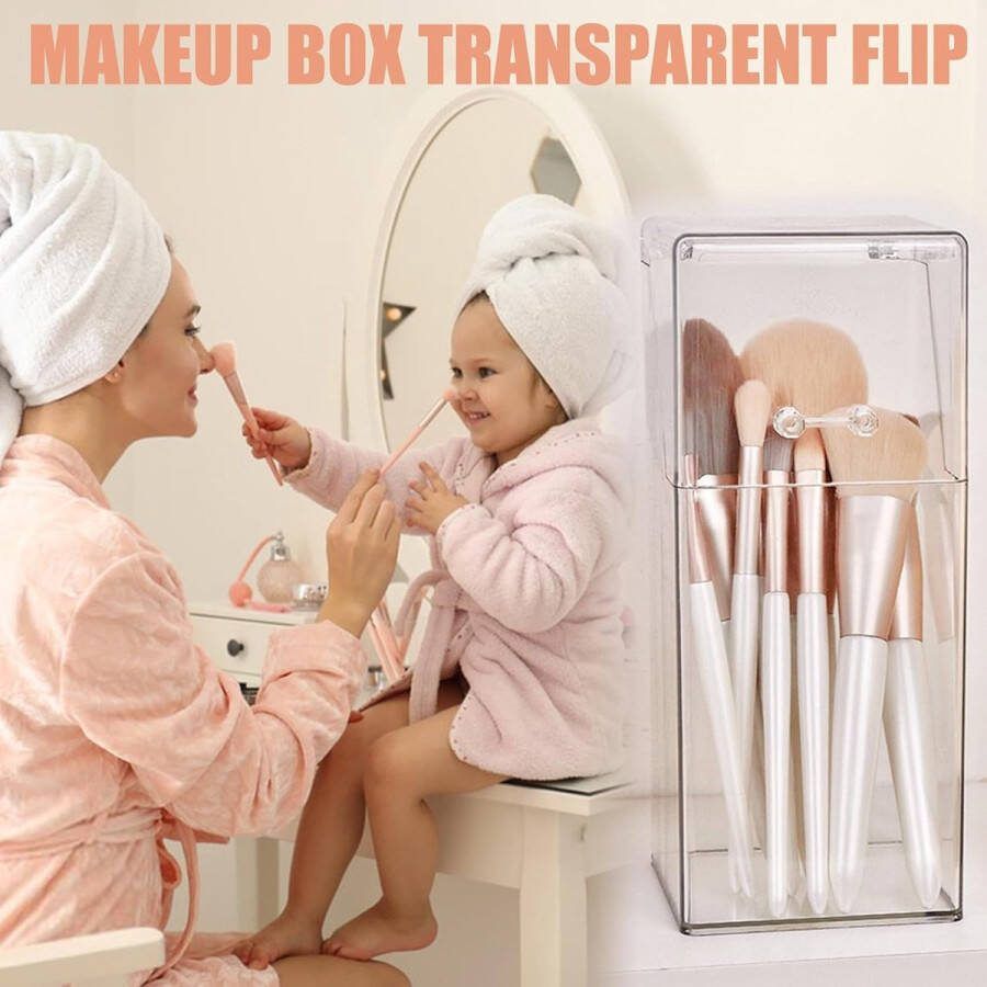 Make-upkwastenhouder transparante make-up opslag cosmetica-organizer met deksel acryl make-upkwastenhouder voor commode en make-uptafel