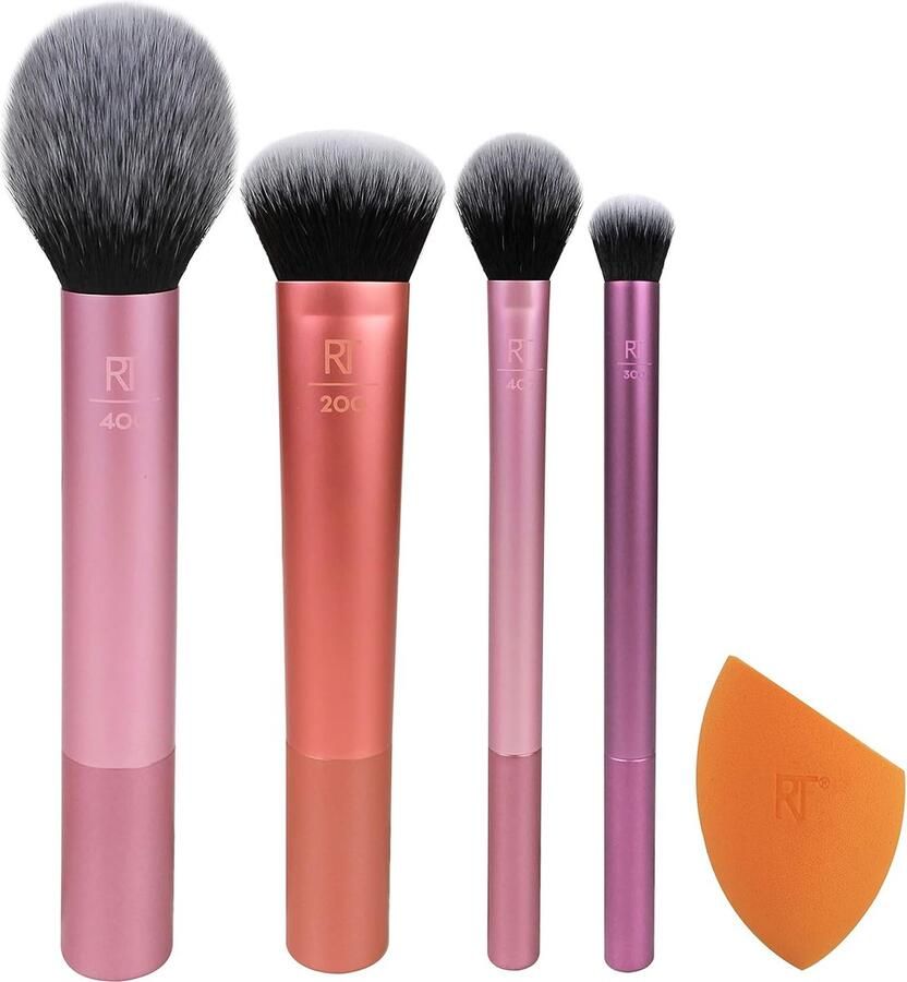 Make-upkwastenset met sponsblender voor oogschaduw foundation blush en concealer 5-delig