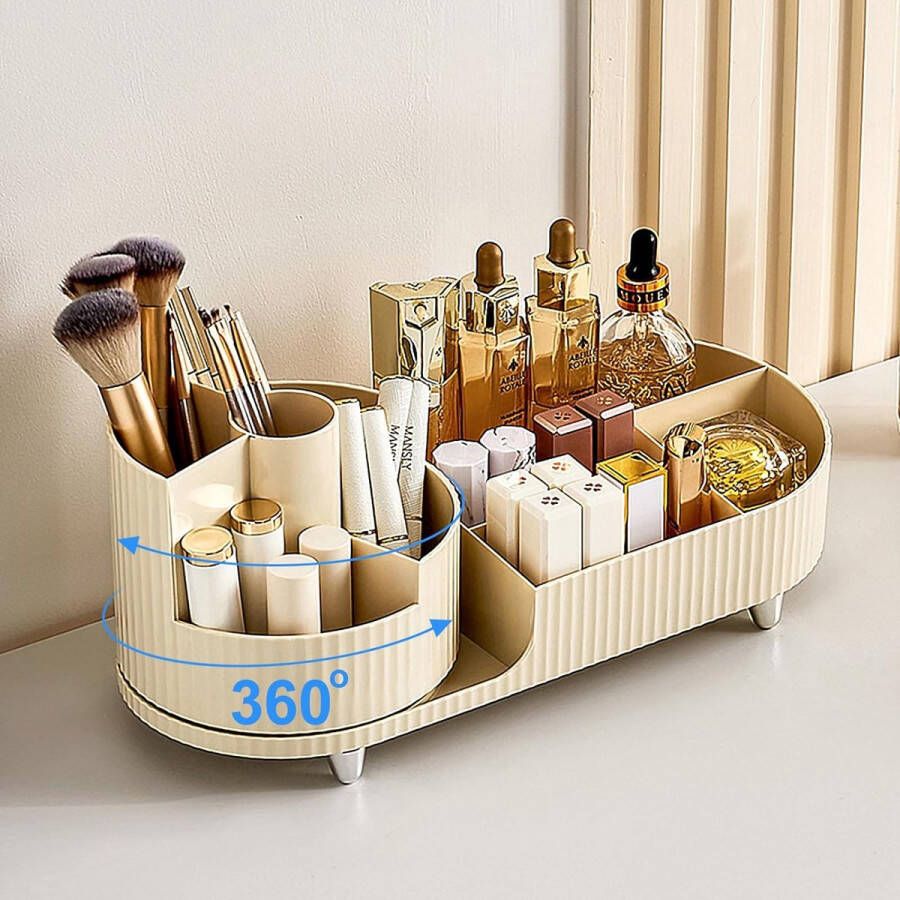 Make-uporganizer 360 graden draaibare cosmetica-organizer cosmetische opbergdoos voor dressers badkamer slaapkamer eenvoudige lichte luxe make-uptafel-organizer