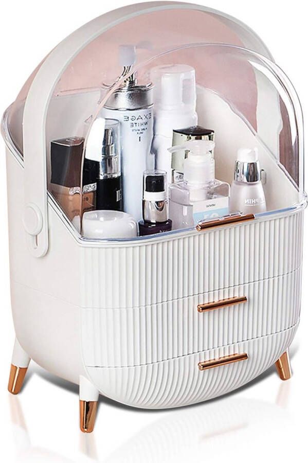 Make-uporganizer beauty-organizer met 3 schuifladen make-uptafel beautyorganizer voor dresser badkamer slaapkamer