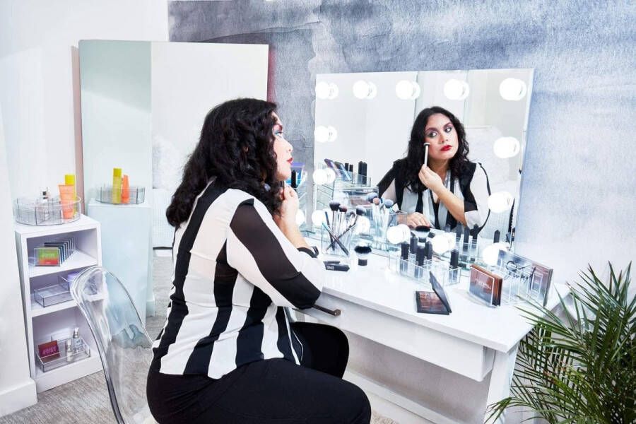 Make-uporganizer draaibaar personaliseerbaar voor make-up en gereedschap transparant