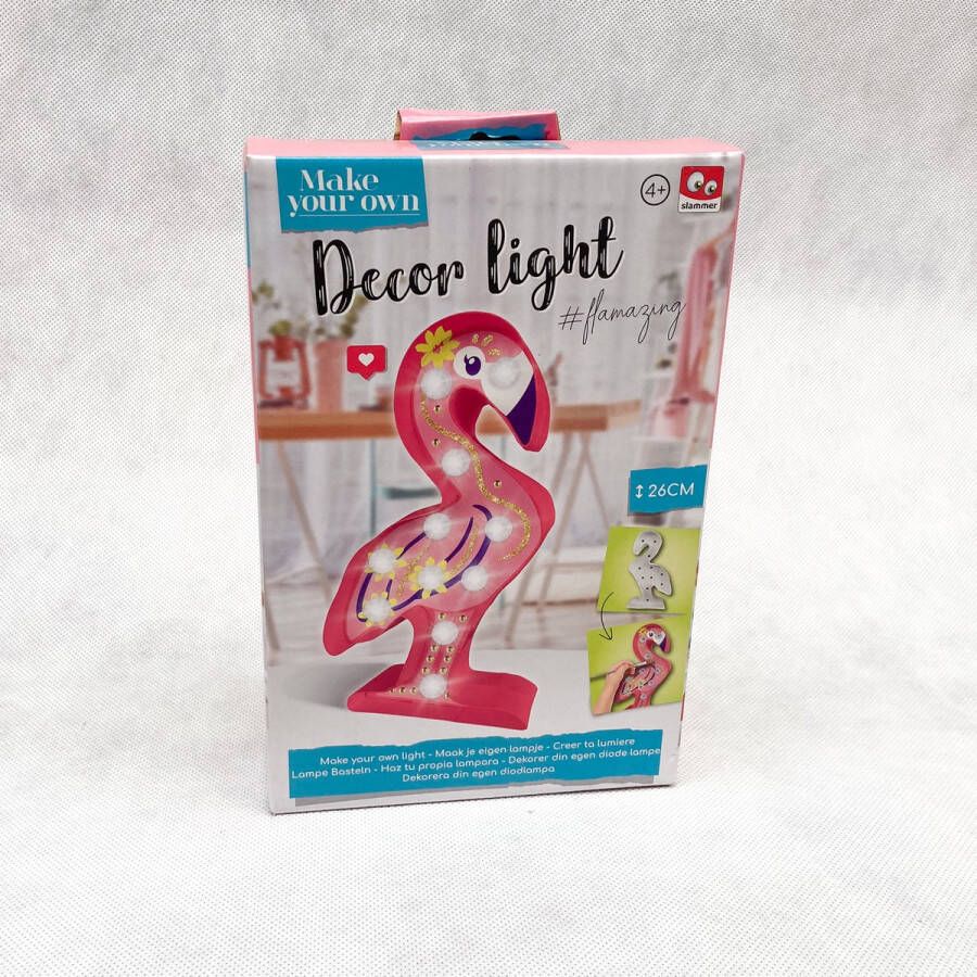 Make your own Decor Light Maak je eigen nachtlampje Flamingo