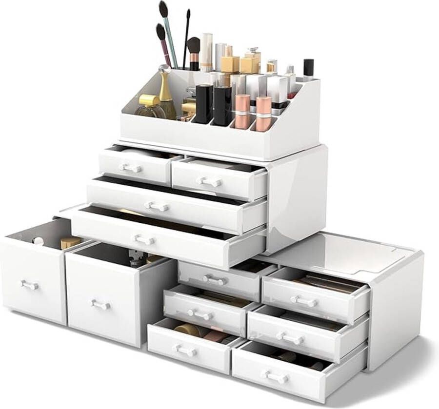 Makeup Organizer Transparant Skincare Organizer Opbergbox Makeup Opbergdoos Cosmetica Voor Badkamer en Makeuptafel