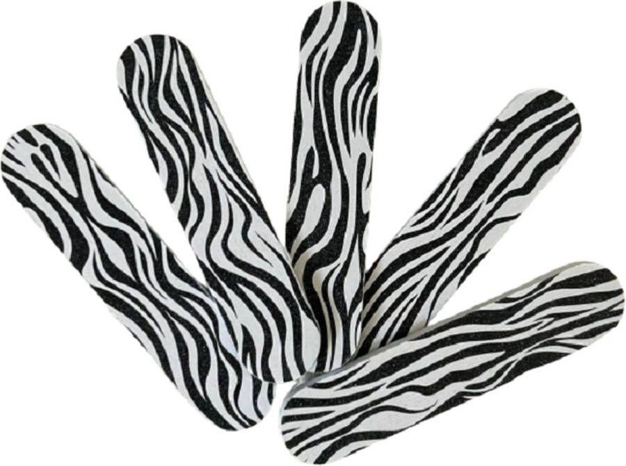 Mako Baby Nagelvijl Zebra 5 stuks 9 x 2 cm Baby Vijl Baby Nagelverzoring Baby Manicure Babyvijl