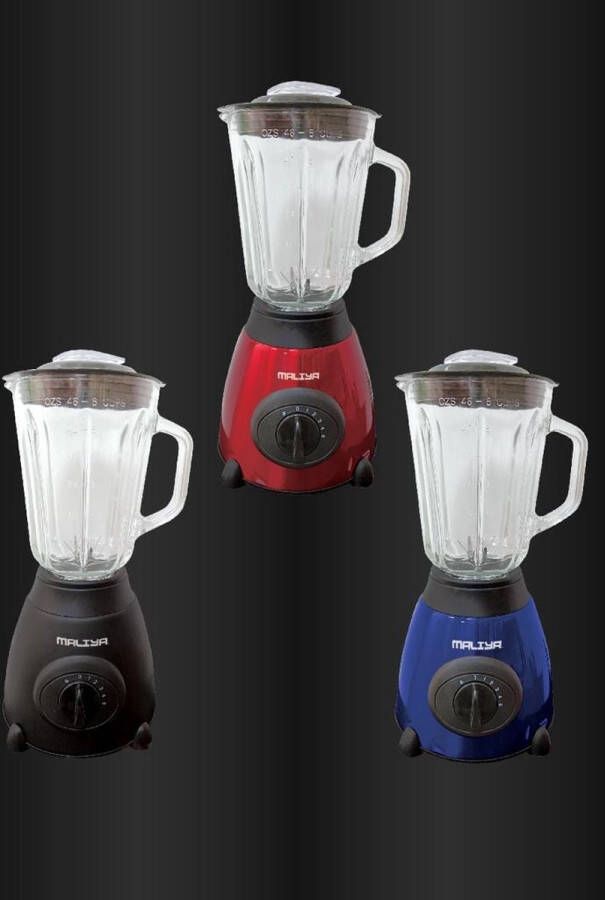 Maliya Blender 1.5 liter 1500 watt 5 snelheden ijscrusher hakmolen