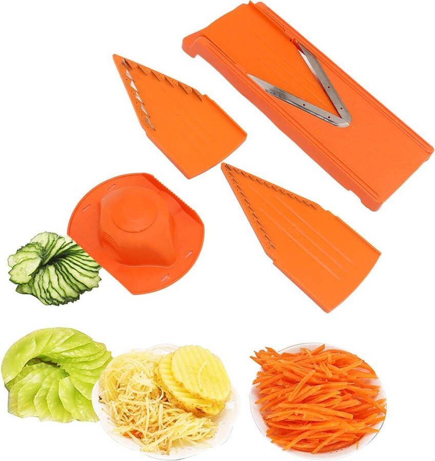 Mandoline Groot Frame Groentesnijder Praktische Mandoline met Handbeschermer voor de Keuken