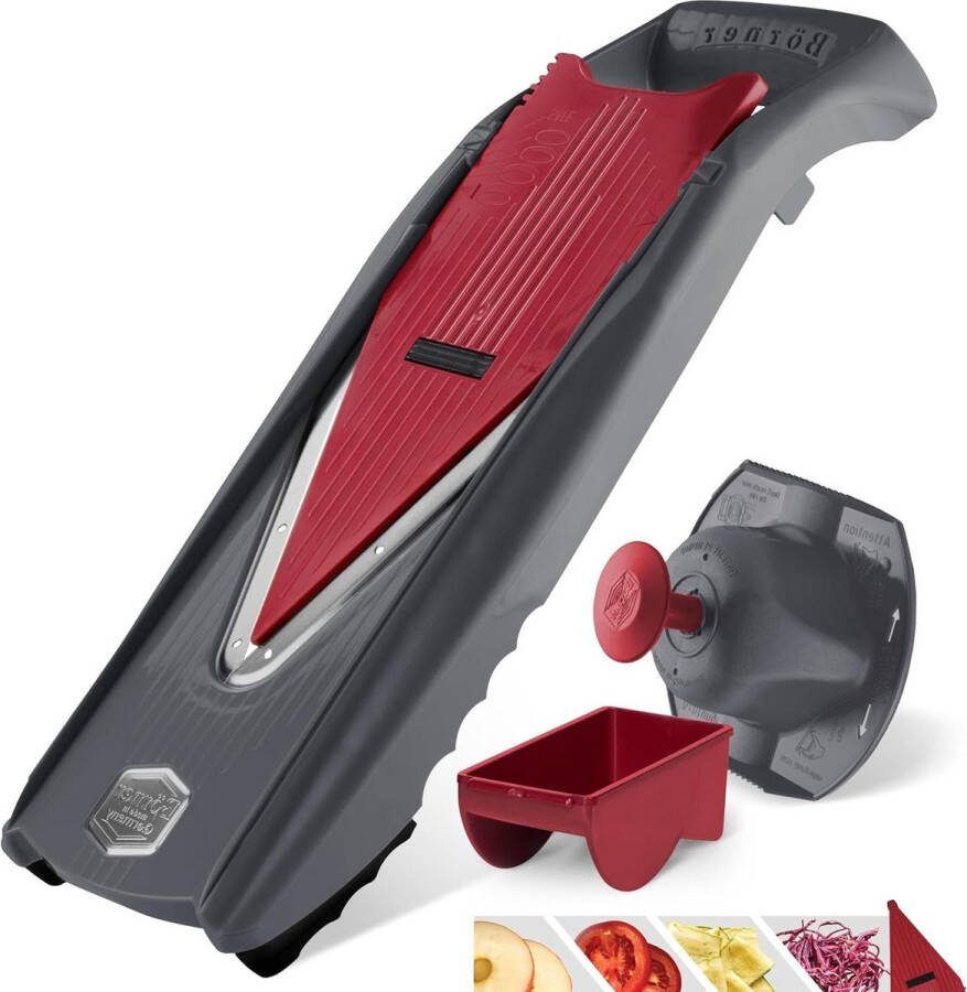 Mandoline Vital groenteschaaf basisset met V-lemmet en dressing-functie V-schaaf voor groenten en fruit groentesnijder voor schijven in vele diktes