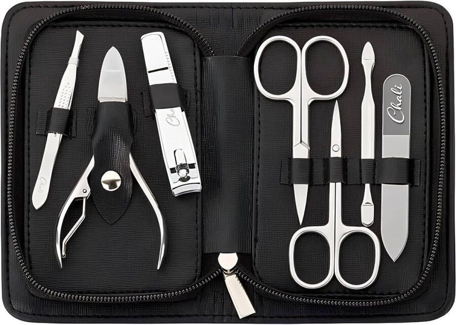 Manicure Pedicure Set 7-delig RVS Nagel Set Glazen Nagelvijl Nagelschaar Nagelknipper Nageltang en veel meer