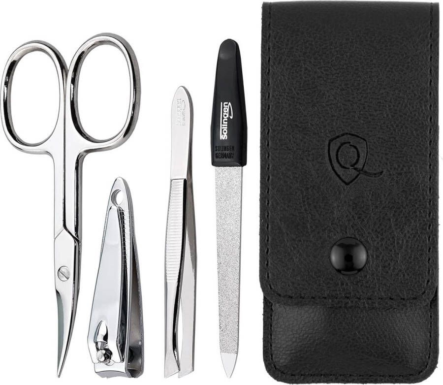 Manicure Set 4-delige reisset met vijl van Solingen nagelverzorgingsset nagelscharen set en nagelset