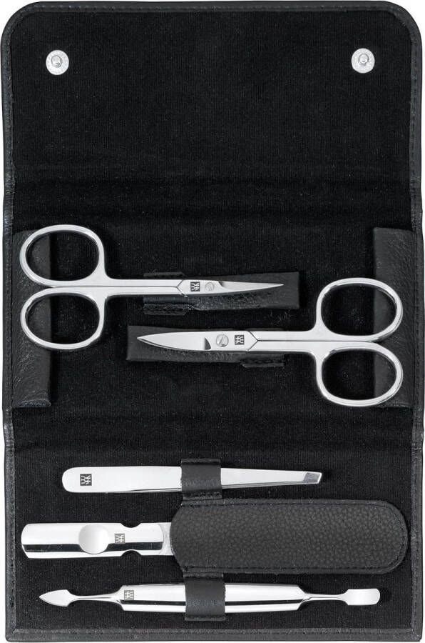 Manicure set Manicureset 5-delig pedicurehanden voeten rundleer Zwart Titel na bewerking: Manicure set Manicureset 5-delig pedicurehanden voeten rundleer Zwart