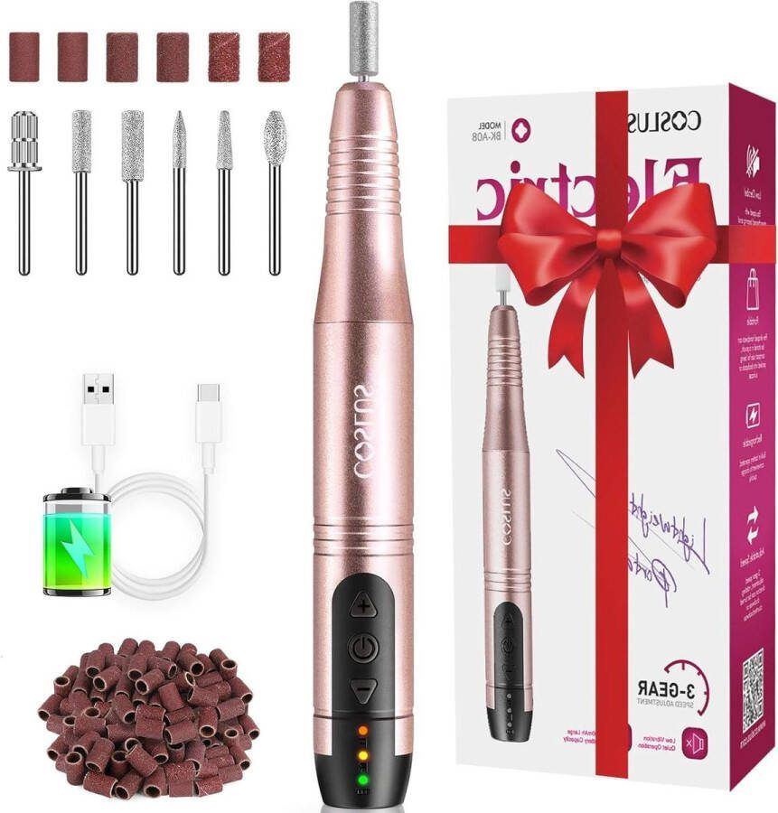 Manicure set Manicureset Elektrische Nagelfrees Draagbaar 11-in-1 Professioneel voor Gelnagels en Acrylnagels Nagelvijl Eeltverwijdering