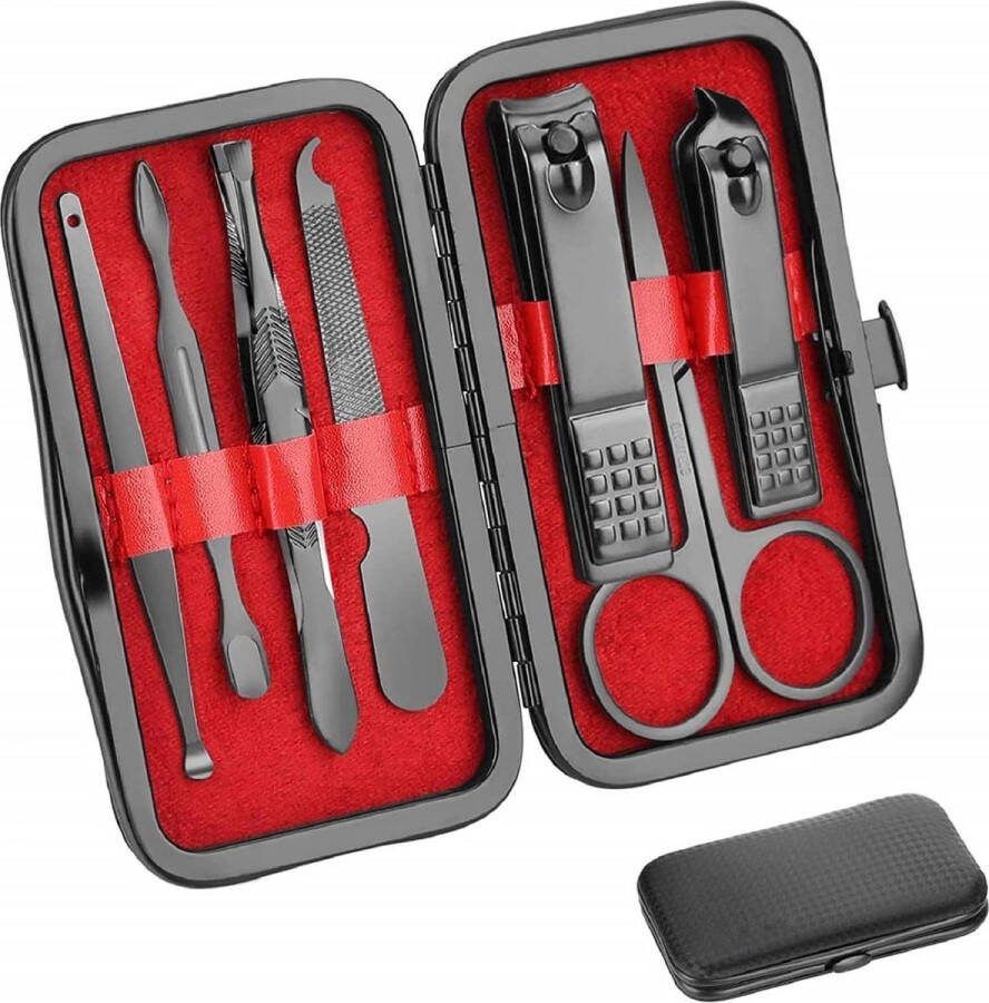 Manicure set Manicureset Reizen Essentiële Nail Clipper Set Nail Kit Mode Professionele RVS Nail Clippers Pedicure Kit Grooming Gift voor Mannen Vrouwen Vrienden en Ouders