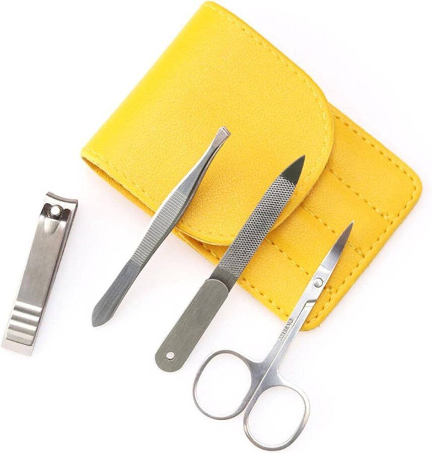 Manicure set Manicureset Roestvrijstalen nagelknipper set 4 stuks manicure pedicure voor vrouwen reizen heren voor mannen vrouwen